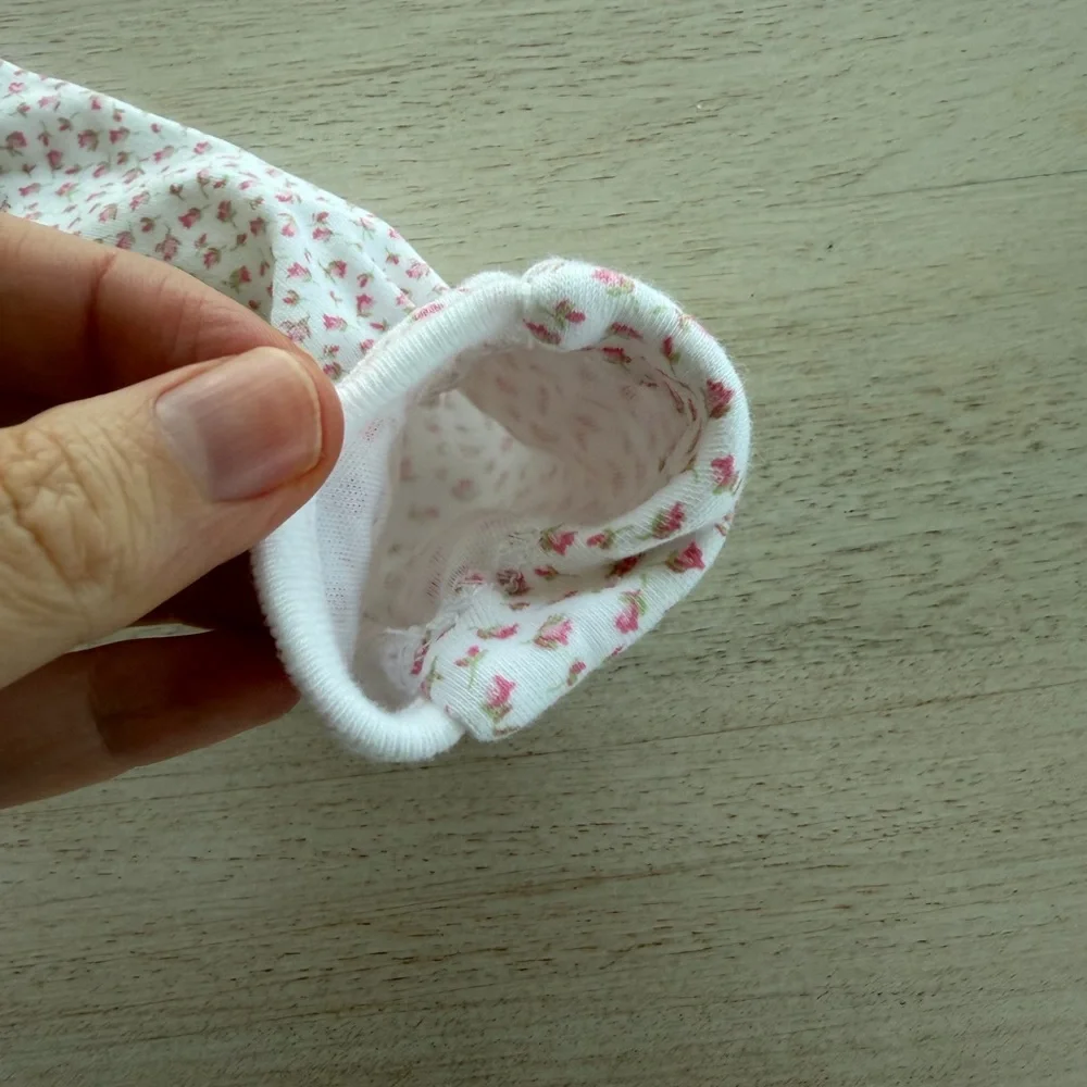 Ralph Lauren Baby Girl White and Pink Floral Print Footie 3 Months